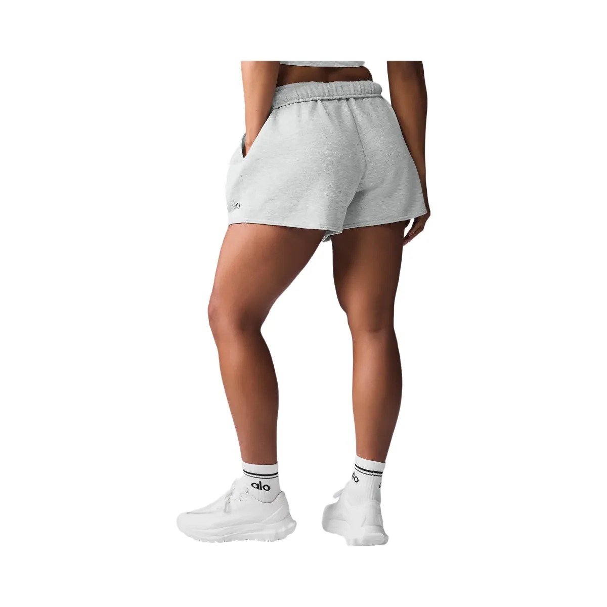 Alo Women's Accolade Short - Athletic Heather Grey - HypeFly India View 6