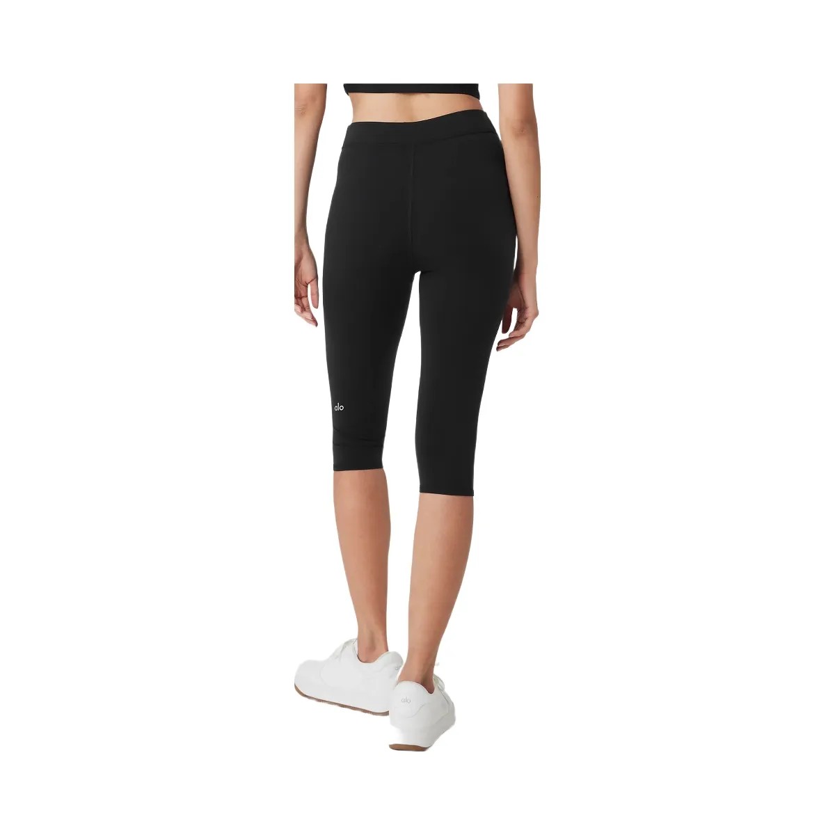 Alo Women's Airbrush V-Cut Define Capri - Black - HypeFly India View 3