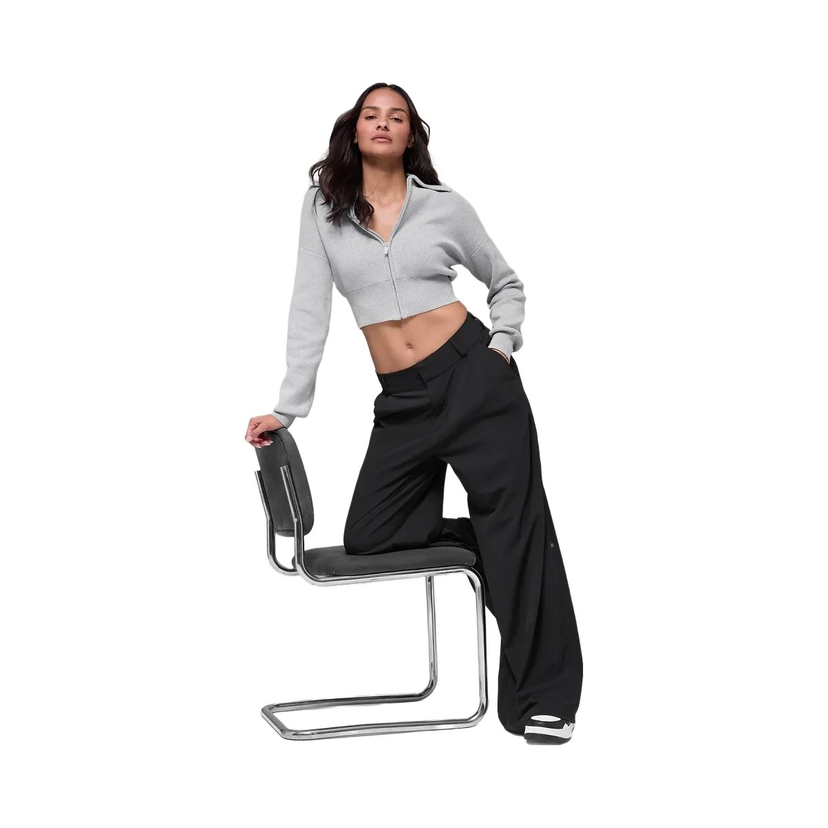 Alo Women's High-Waist Dreamscape Trouser (Long) - Black - HypeFly India View 4