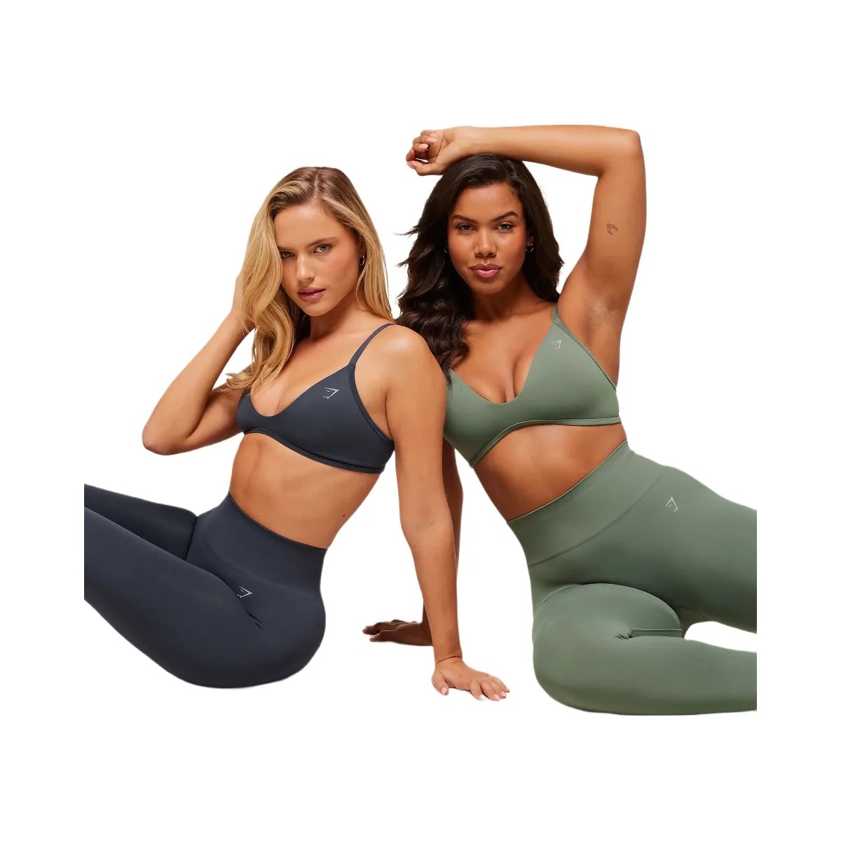 Gymshark Soft Sculpt V-neck Sports Bra - Heavy Blue - HypeFly India View 6