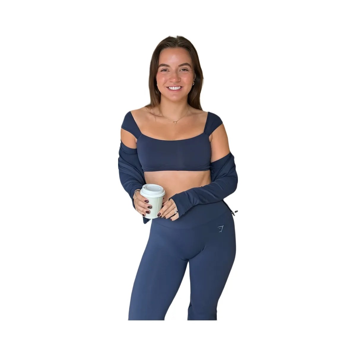 Gymshark Soft Sculpt Zip Up Jacket - Heavy Blue - HypeFly India View 6