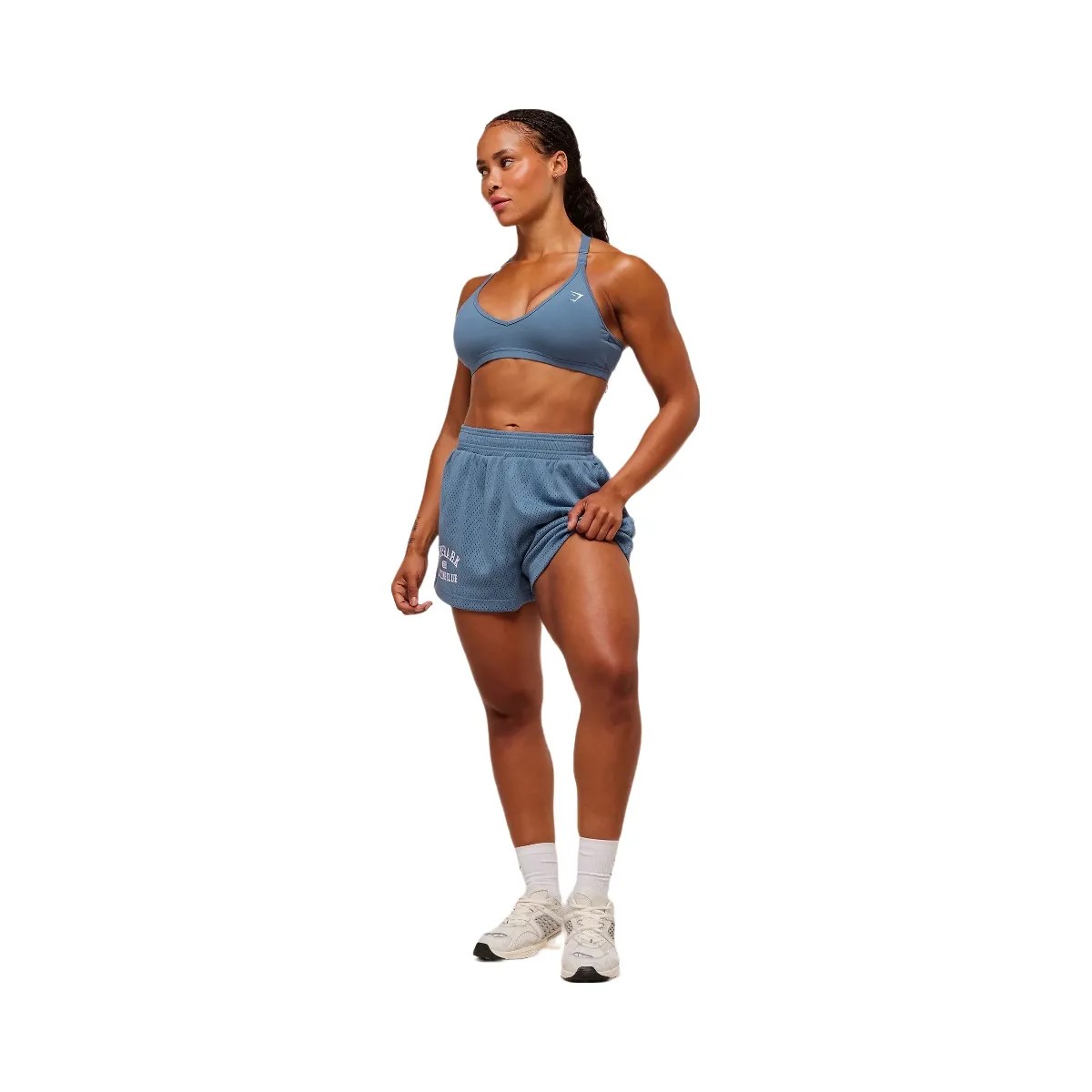 Gymshark Lifting Club Mesh Shorts - Worn Blue - HypeFly India View 1