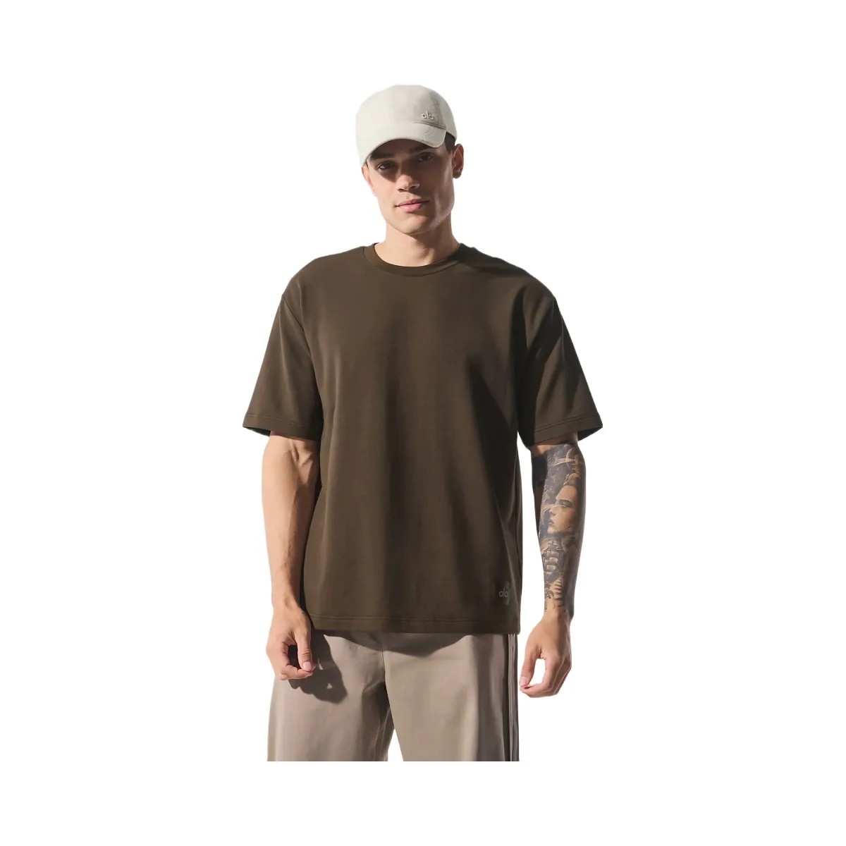 Alo Men's Double Take Short Sleeve - Espresso - HypeFly India View 1