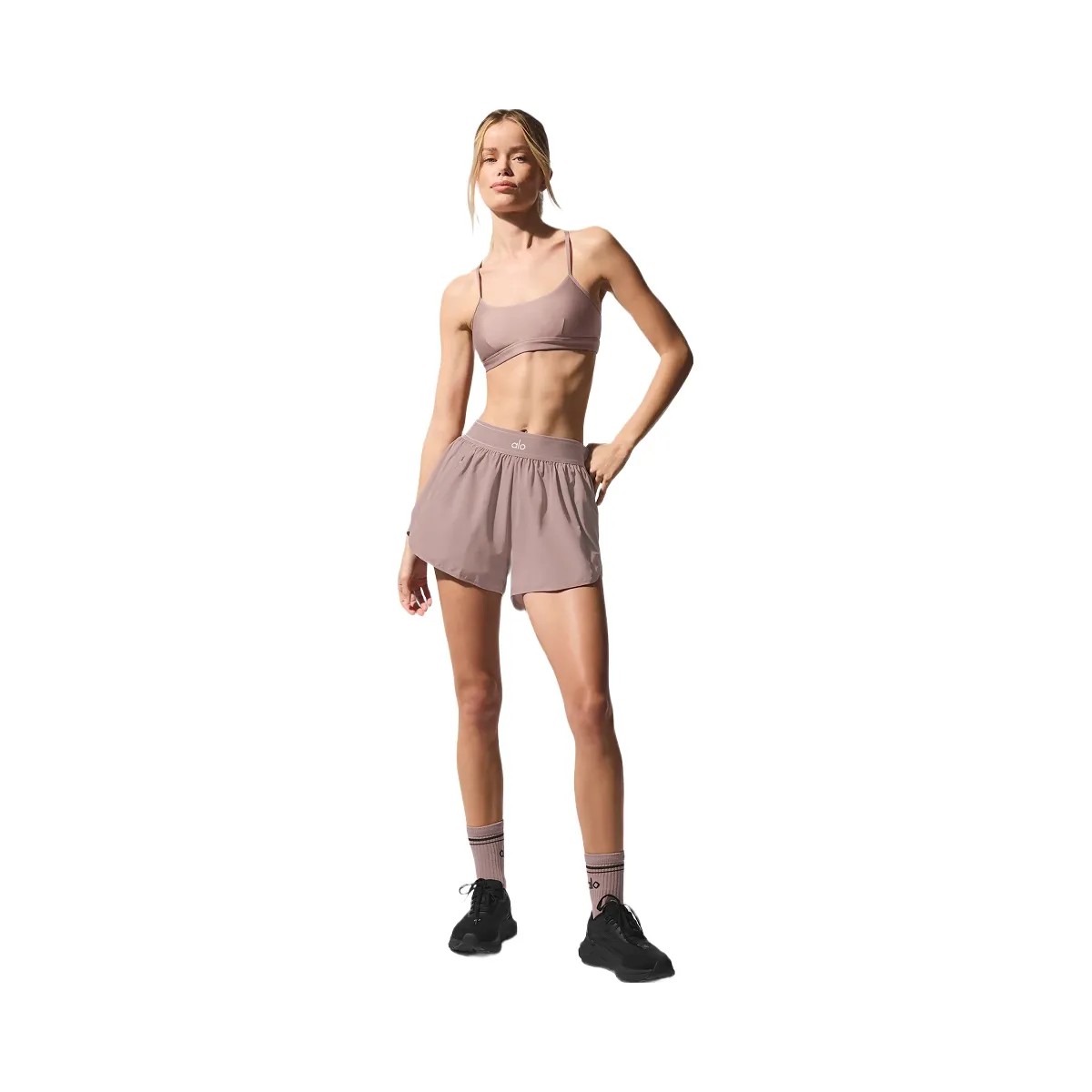 Alo Women's Airlift Intrigue Bra - Taupe - HypeFly India View 4