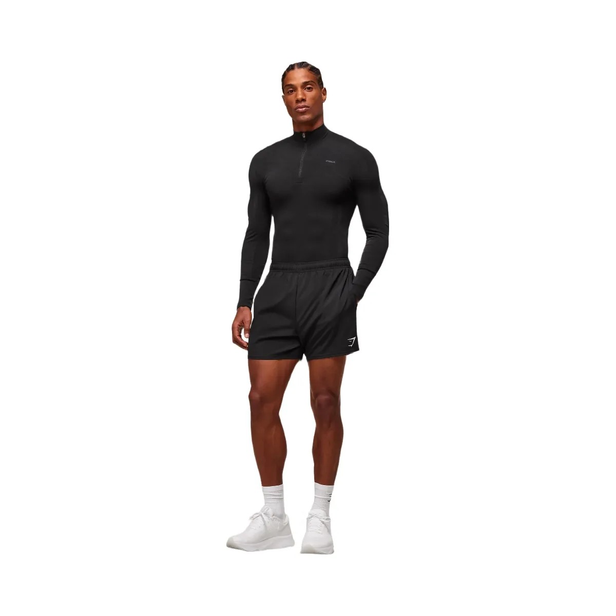 Gymshark everywear Warp Knit 1/4 Zip - Black - HypeFly India View 3
