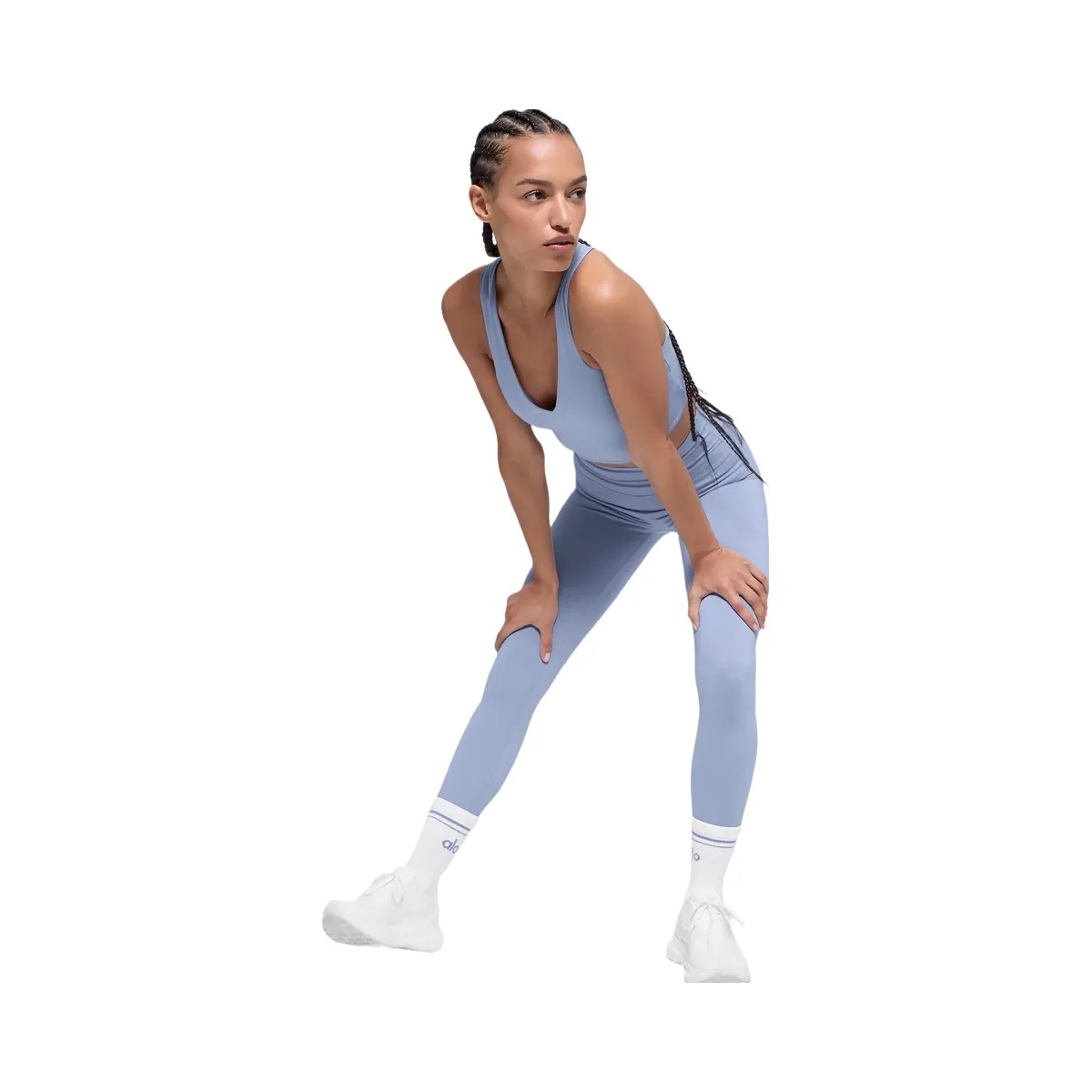 Alo Women's 7/8 High-Waist Airbrush Legging - Winter Frost - HypeFly India View 4