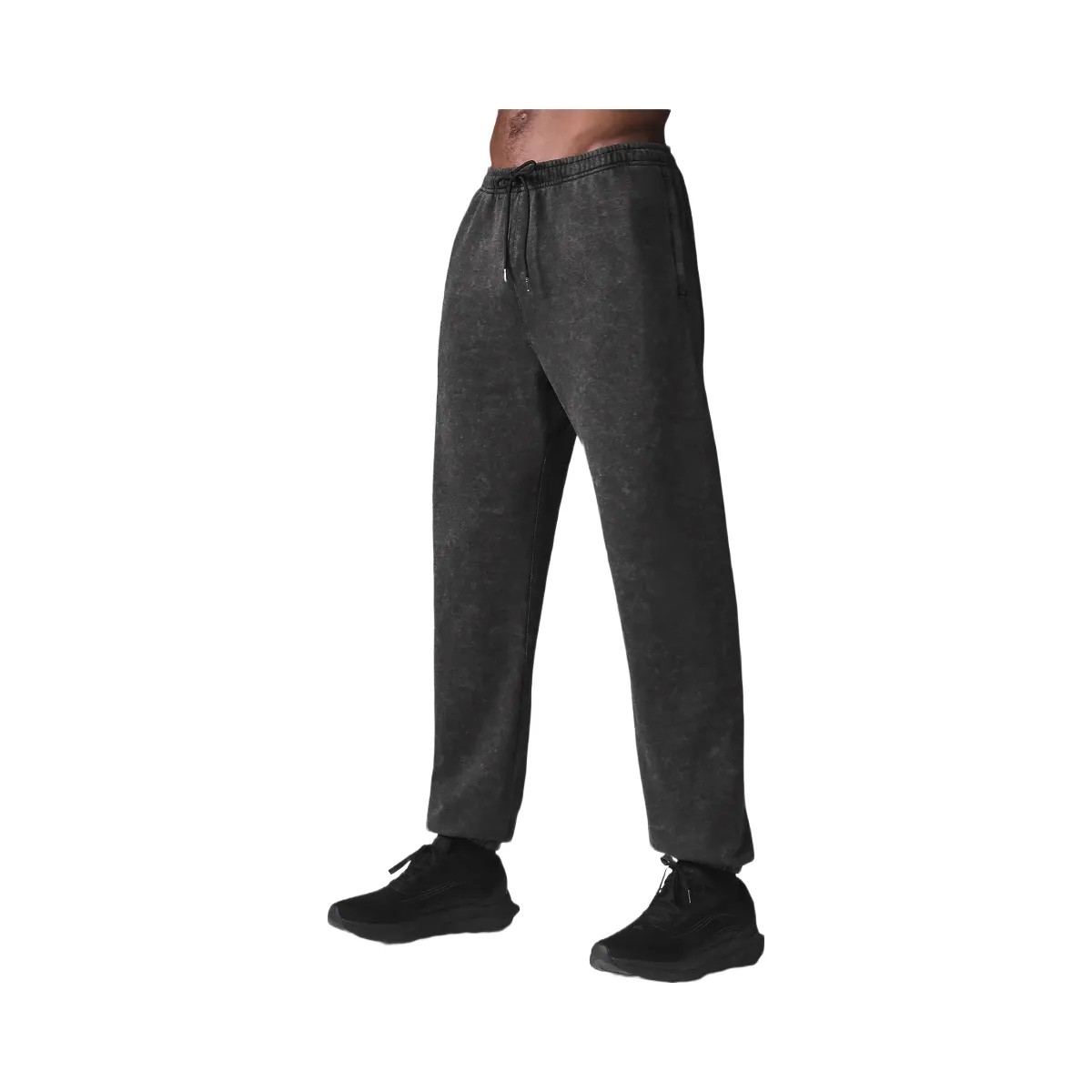 Alo Men's Chill Vintage Wash Sweatpant - Black Wash - HypeFly India View 2