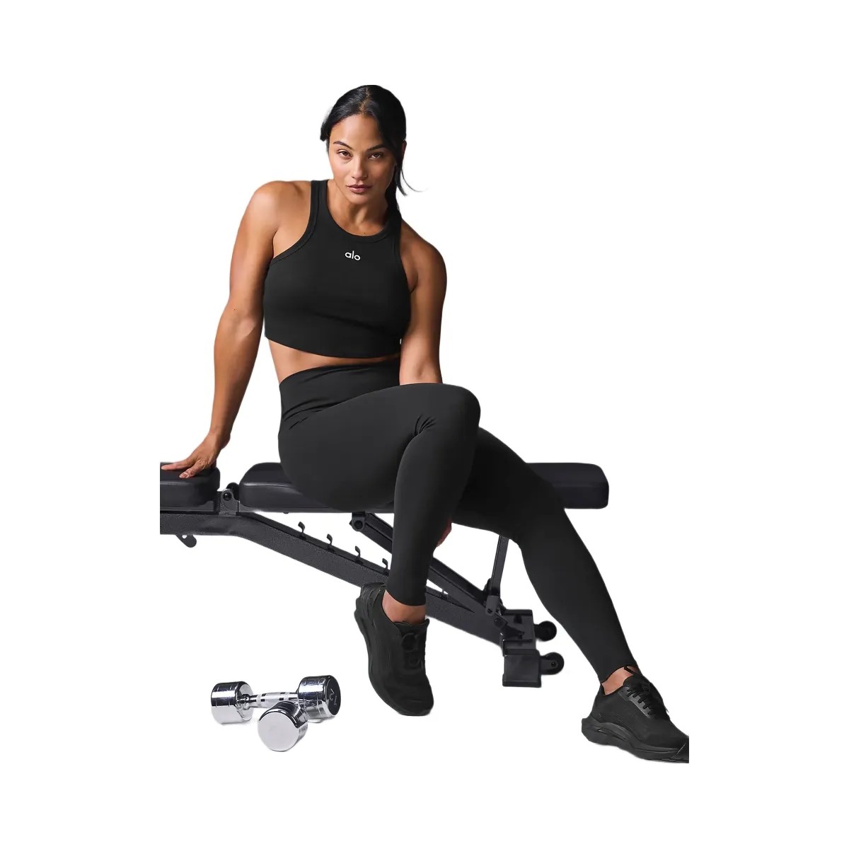 Alo Women's High-Waist Airbrush Legging - Black - HypeFly India View 5