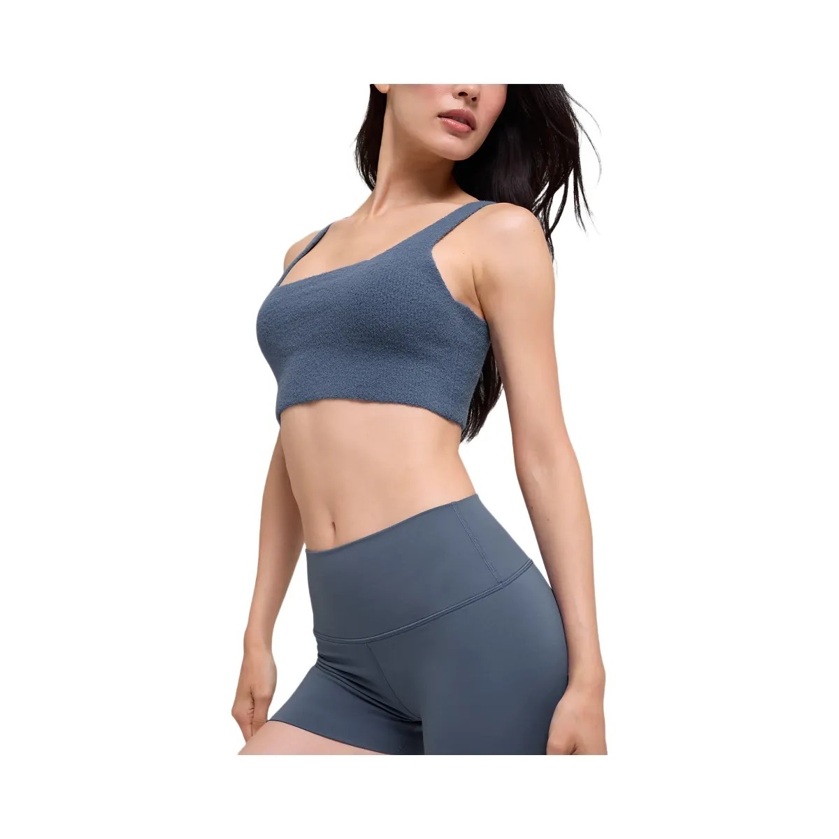 Alo Women's Snuggle Up Sweater Bra - Bluestone - HypeFly India View 1