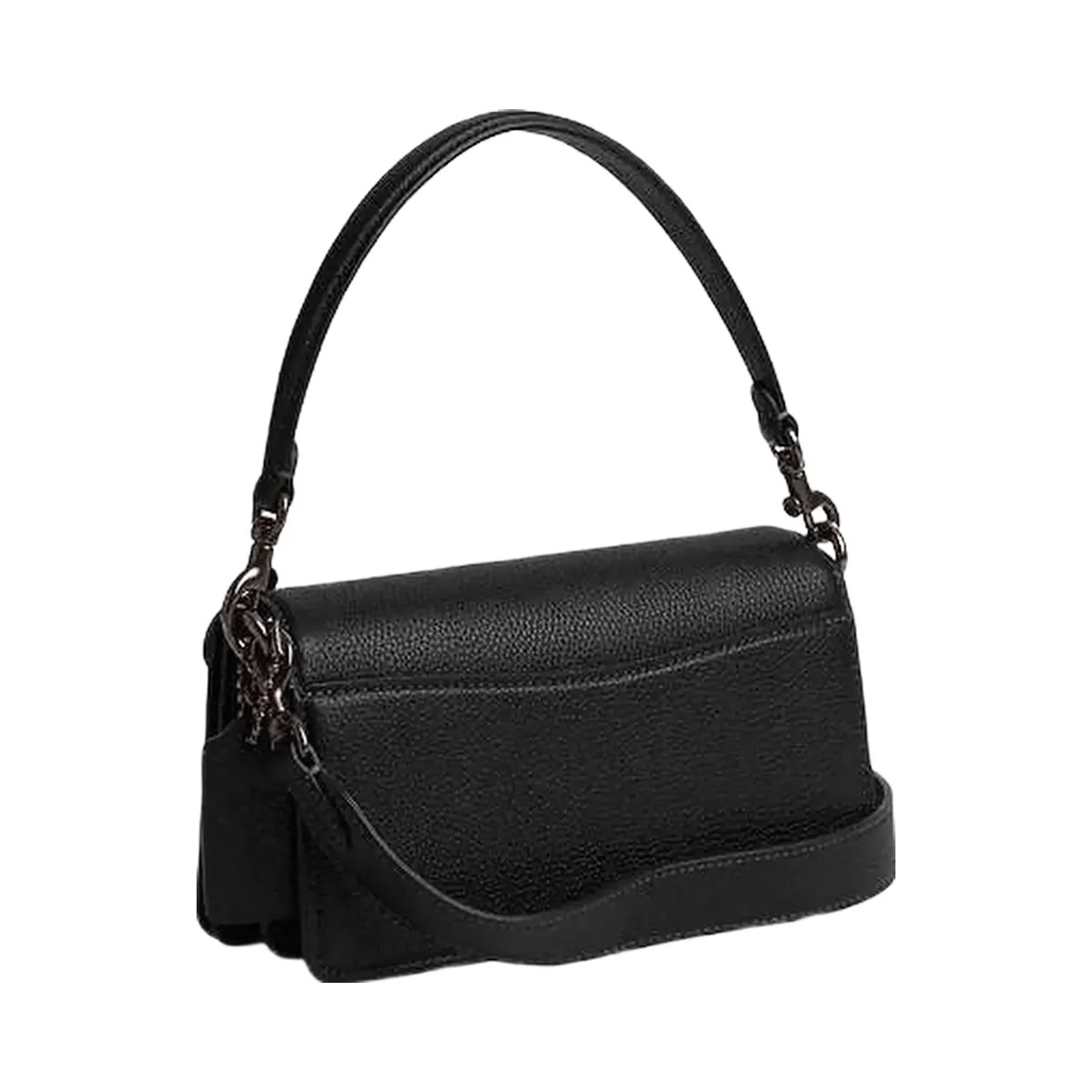 Coach Tabby Shoulder Bag 20 Polished Pebble Leather-Pewter-Black - HypeFly India View 2