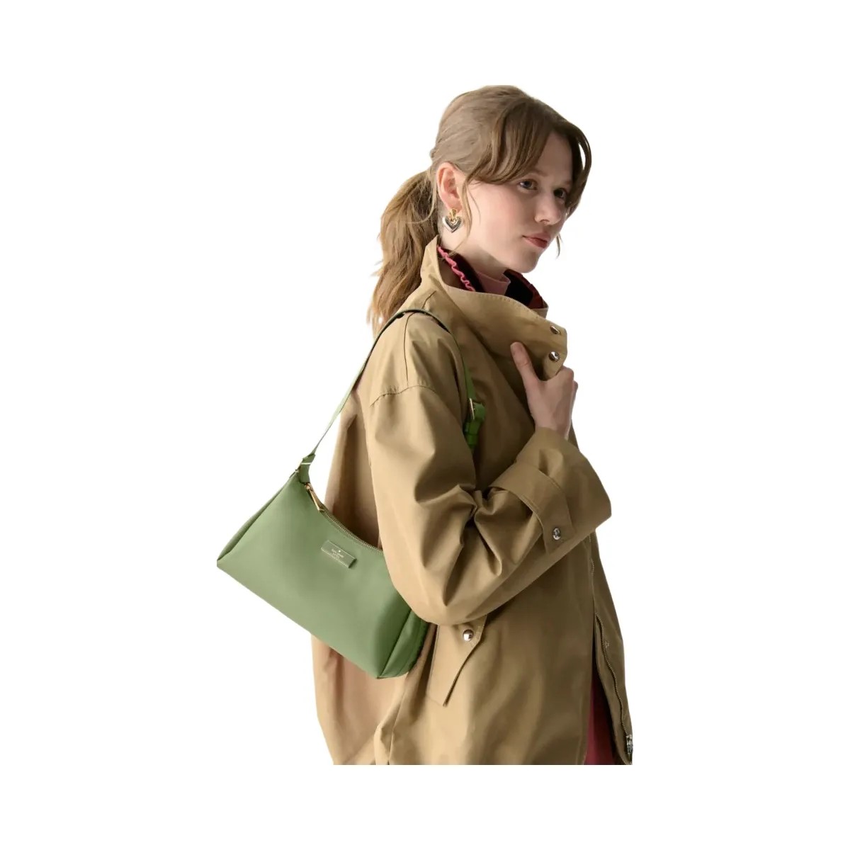 Kate Spade Carter Nylon Small Shoulder Bag Cedar Stand - HypeFly India View 2