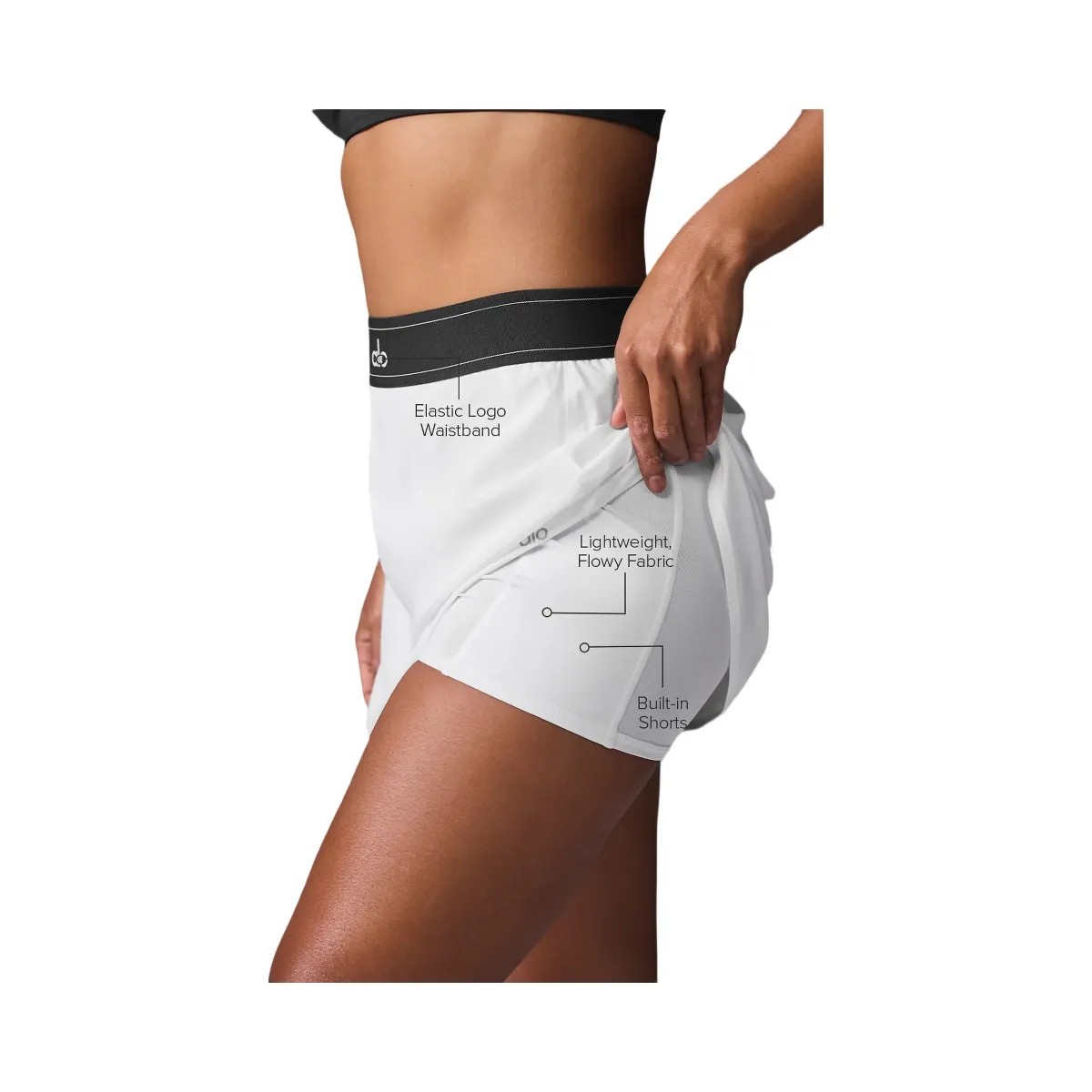 Alo Women's Match Point Tennis Skirt - White - HypeFly India View 2