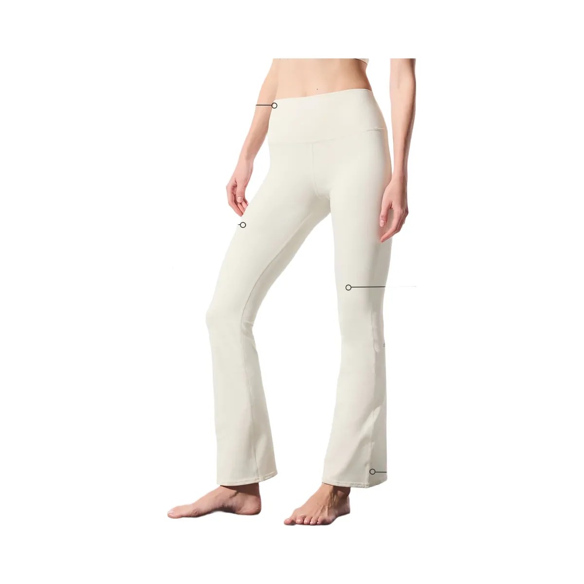 Alo Women's Airbrush High-Waist 7/8 Bootcut Legging - Ivory - HypeFly India View 1