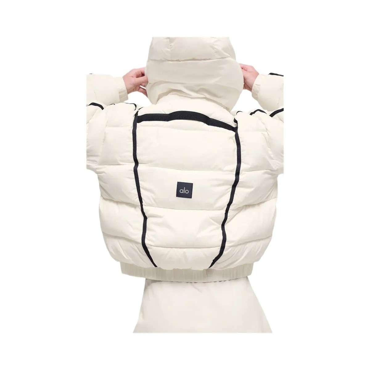 Alo Women's Aspen Love Puffer Jacket - Ivory - HypeFly India View 3
