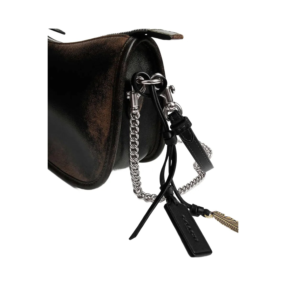 Coach Waverly Bag In Loved Leather Loved Leather-Silver-Black Brown - HypeFly India View 4