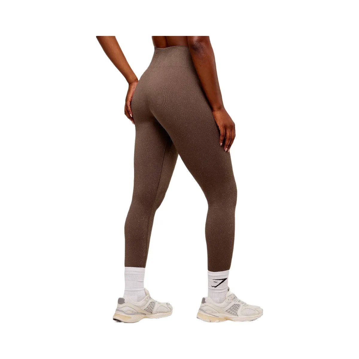 Gymshark Adapt Fleck Seamless Leggings - Soft Brown/Chestnut Pink - HypeFly India View 2