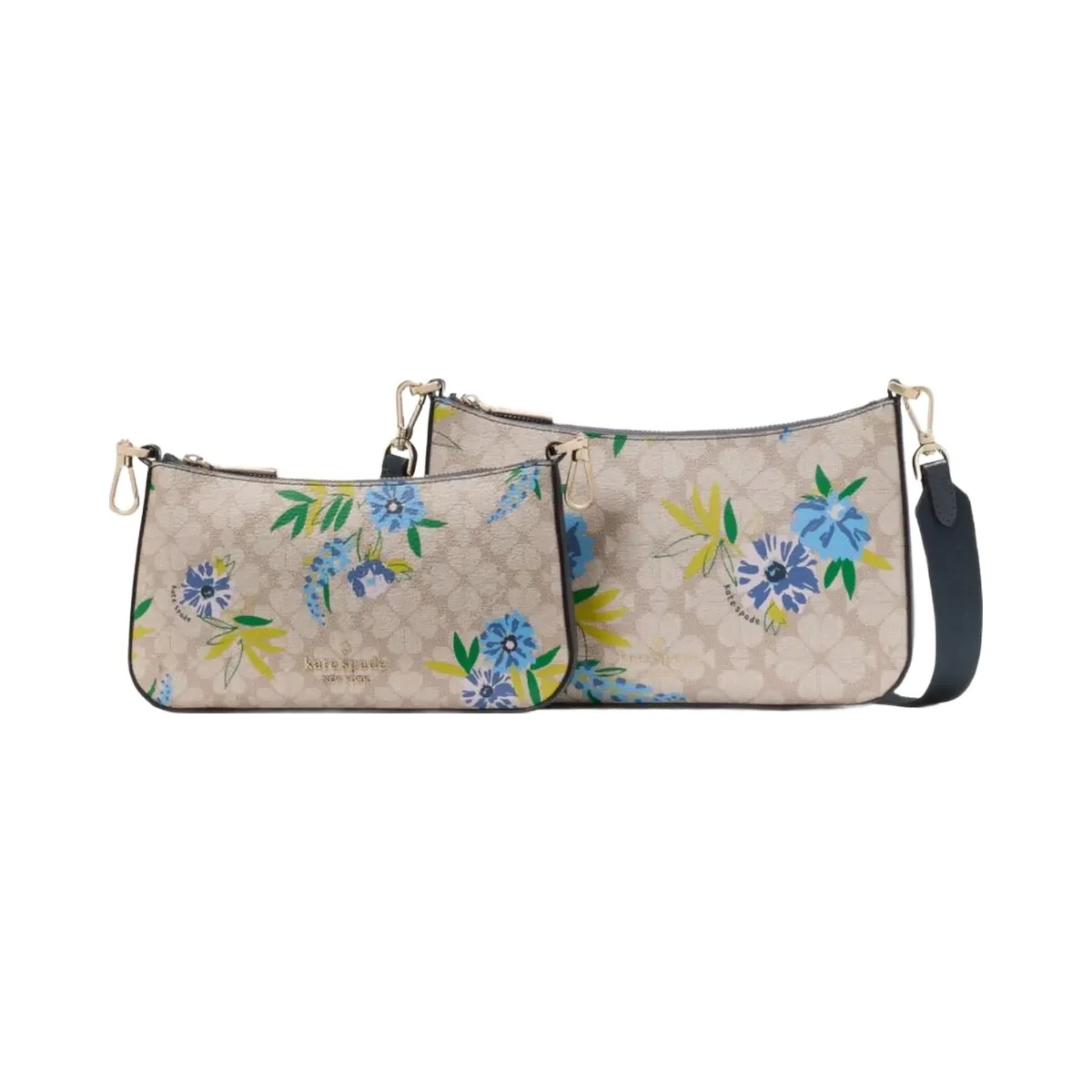 Kate Spade Duet Spade Flower Floral Crossbody Blazer Blue Multi - HypeFly India View 1