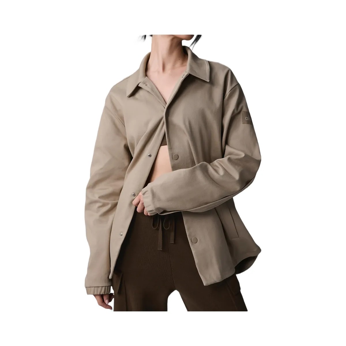 Alo Women's Edition Sueded Jacket - Gravel - HypeFly India View 1