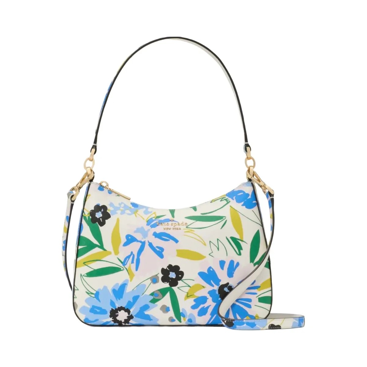 Kate Spade Margot Floral Convertible Shoulder Bag Cream Multi - HypeFly India View 1