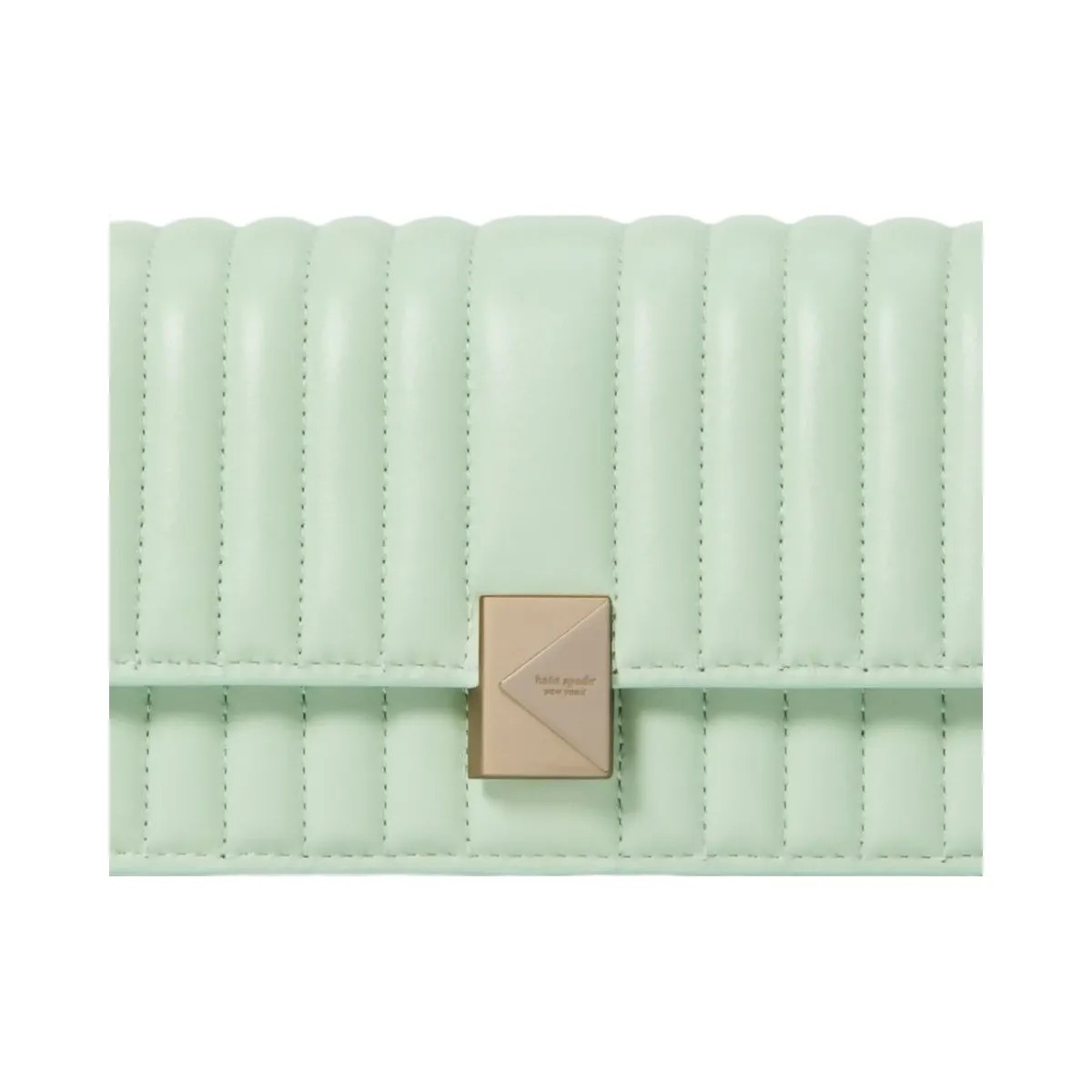Kate Spade Deco Quilted Mini Flap Chain Crossbody Pistachio Ice - HypeFly India View 6