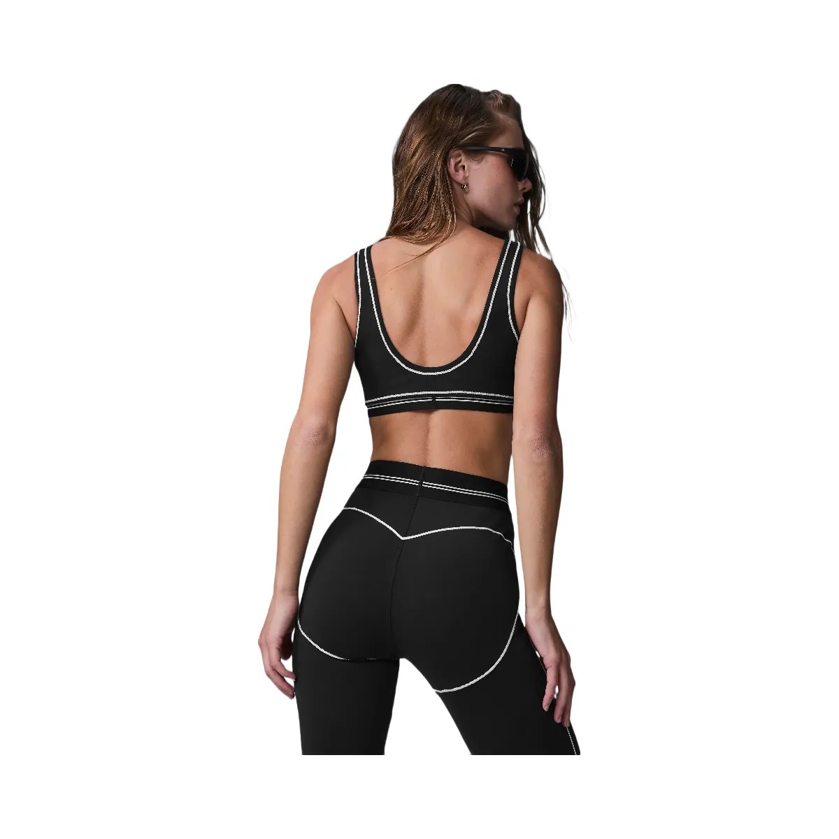 Alo Women's Airbrush Heart Throb Bra - Black/White - HypeFly India View 3