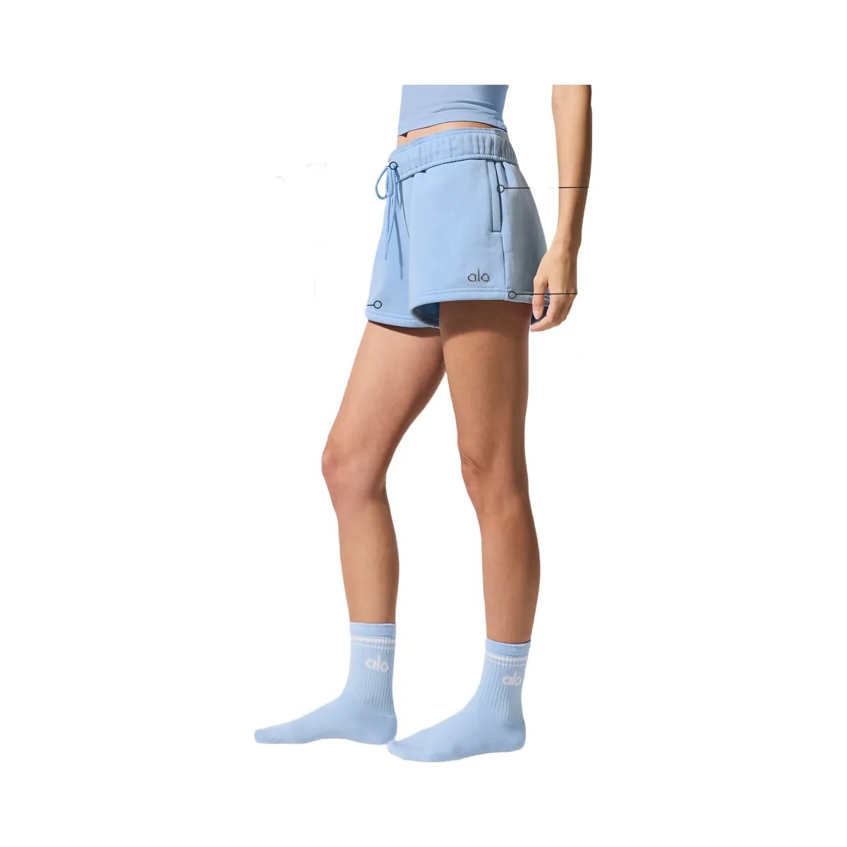 Alo Women's Accolade Short - Seashell Blue - HypeFly India View 2