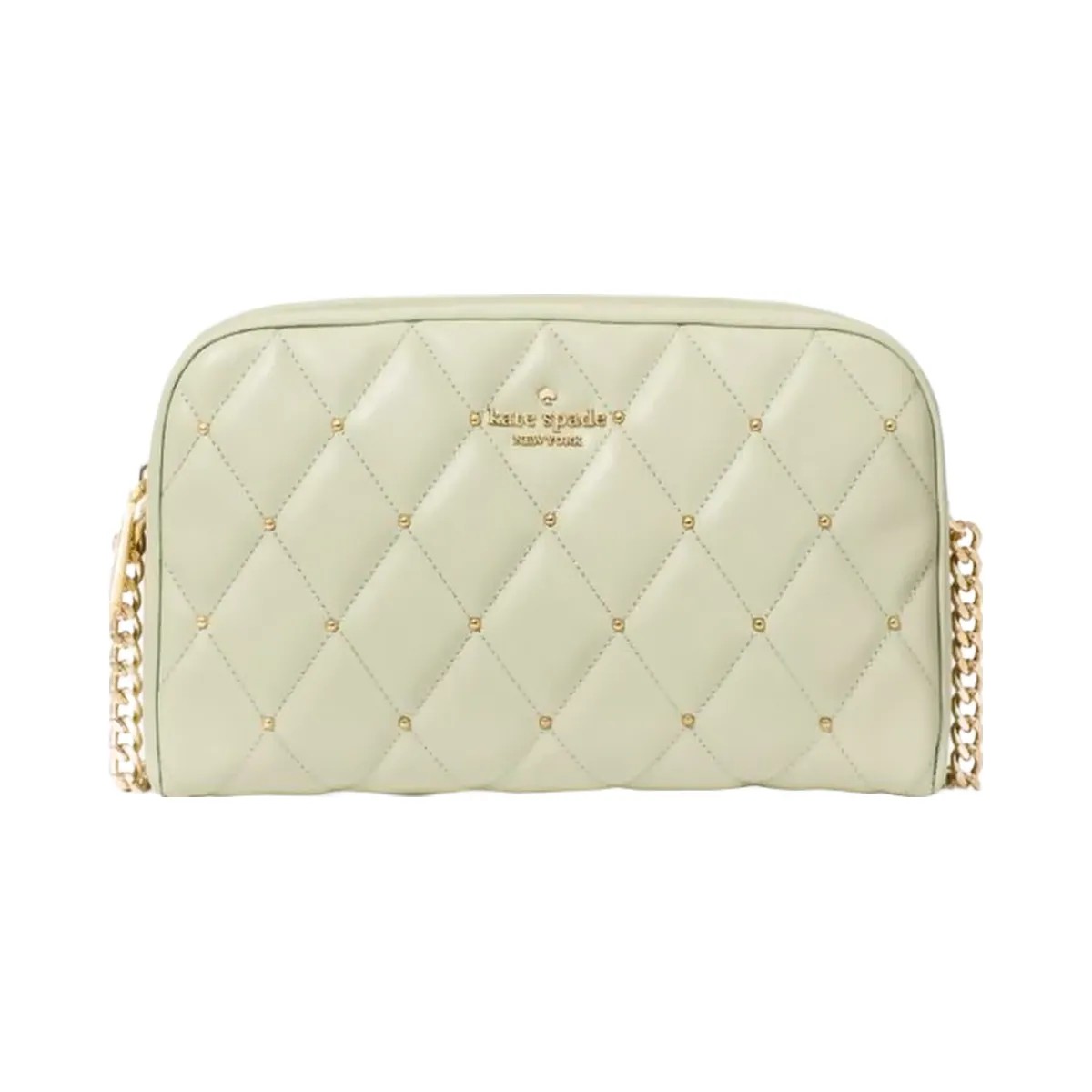 Kate Spade Carey Quilted Studded Chain Camera Bag Sage Bundle - HypeFly India View 1