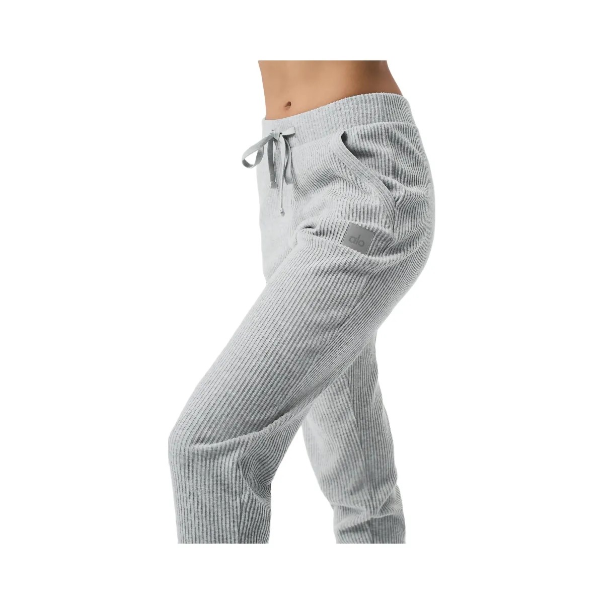 Alo Women's Muse Sweatpant - Athletic Heather Grey - HypeFly India View 2