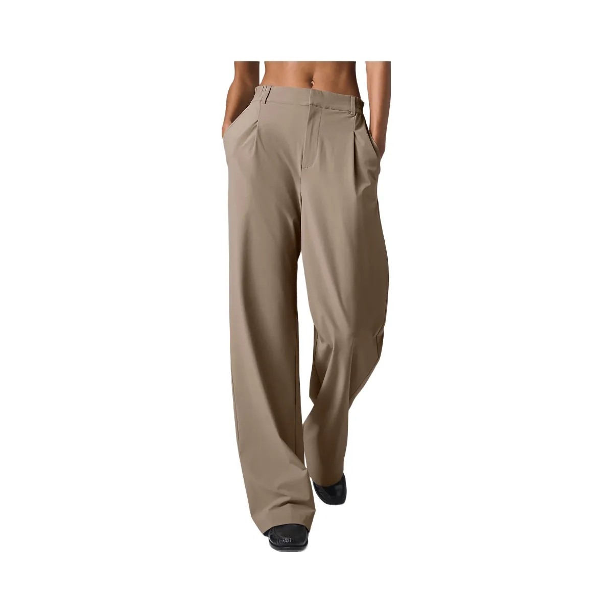 Alo Women's High-Waist Pursuit Trouser (Long) - Gravel - HypeFly India View 1