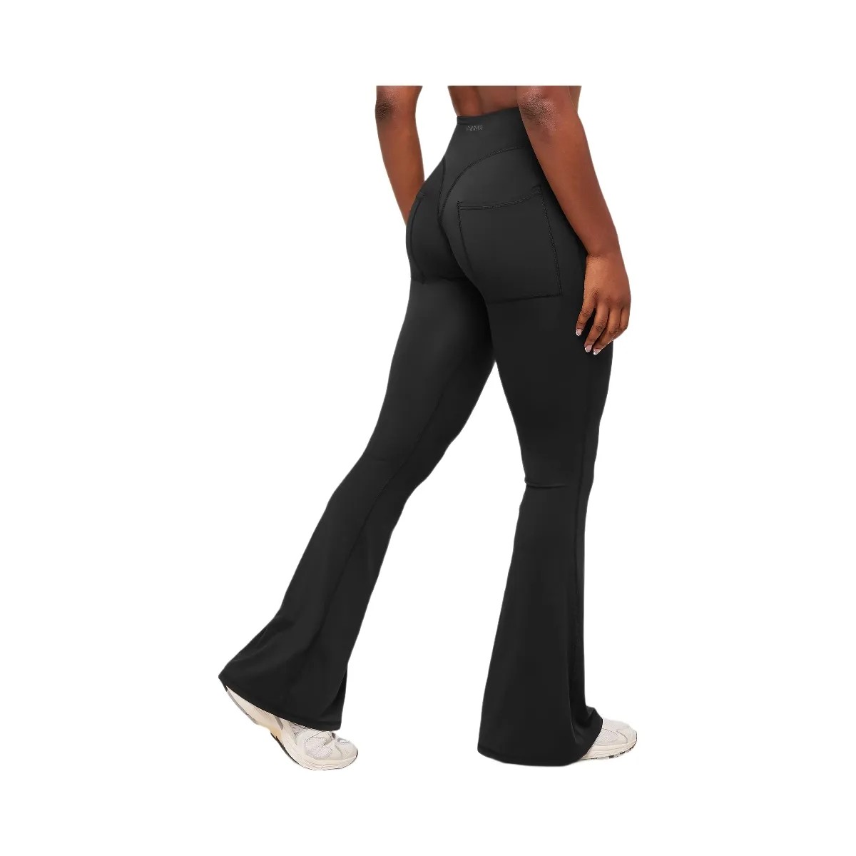 Gymshark Superset Back Pocket Flared Leggings - Black - HypeFly India View 2