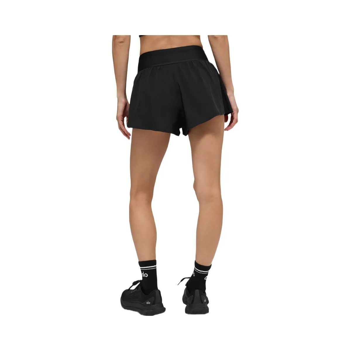 Alo Women's Victory Running Short - Black - HypeFly India View 2