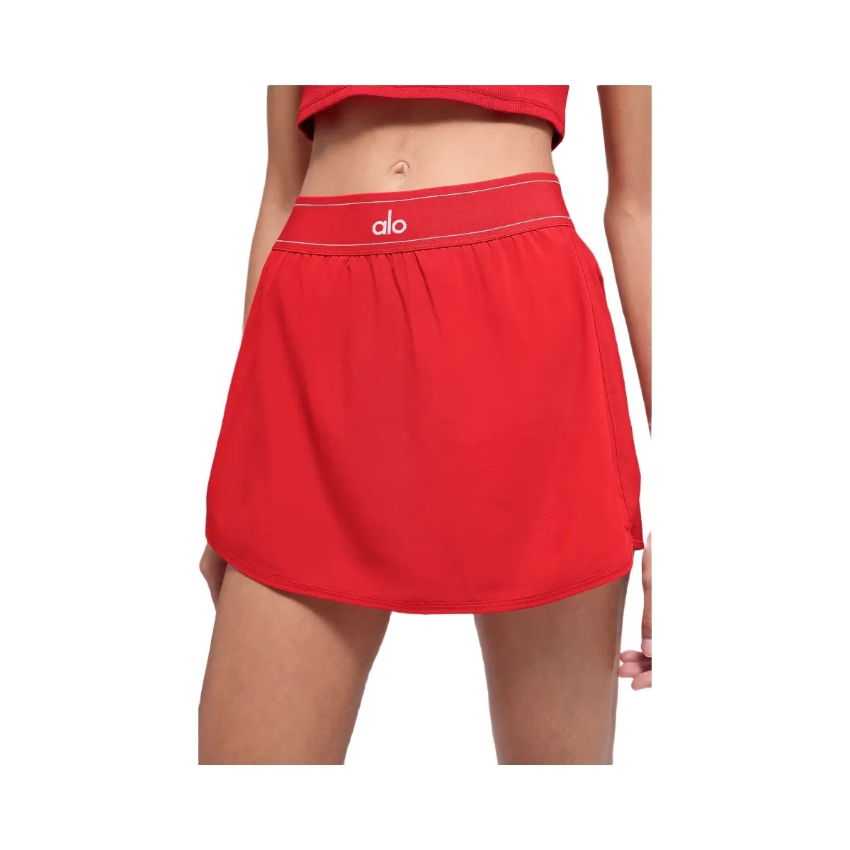 Alo Women's Match Point Tennis Skirt - Bright Red - HypeFly India View 3