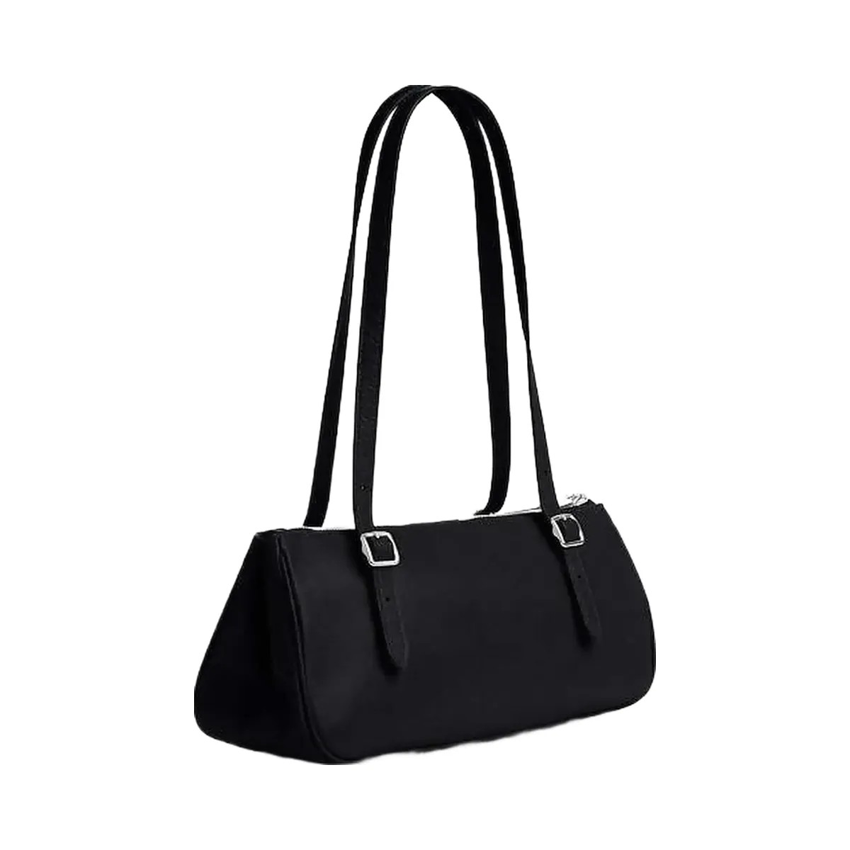 Coach Asher Shoulder Bag Glazed Leather-Silver-Black - HypeFly India View 2