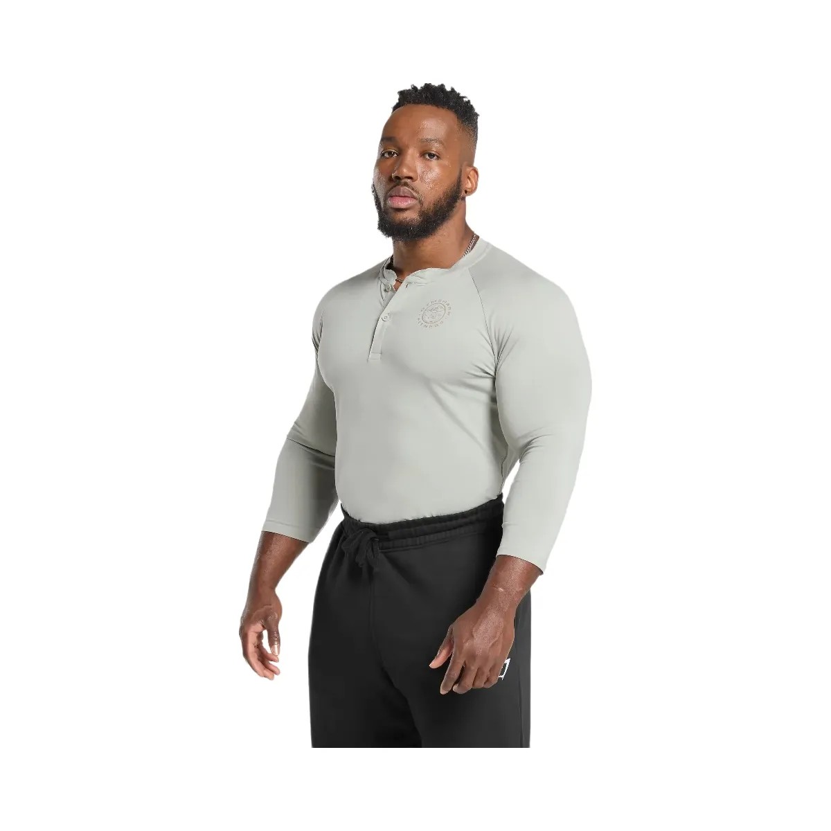 Gymshark Legacy Henley - Stone Grey - HypeFly India View 3