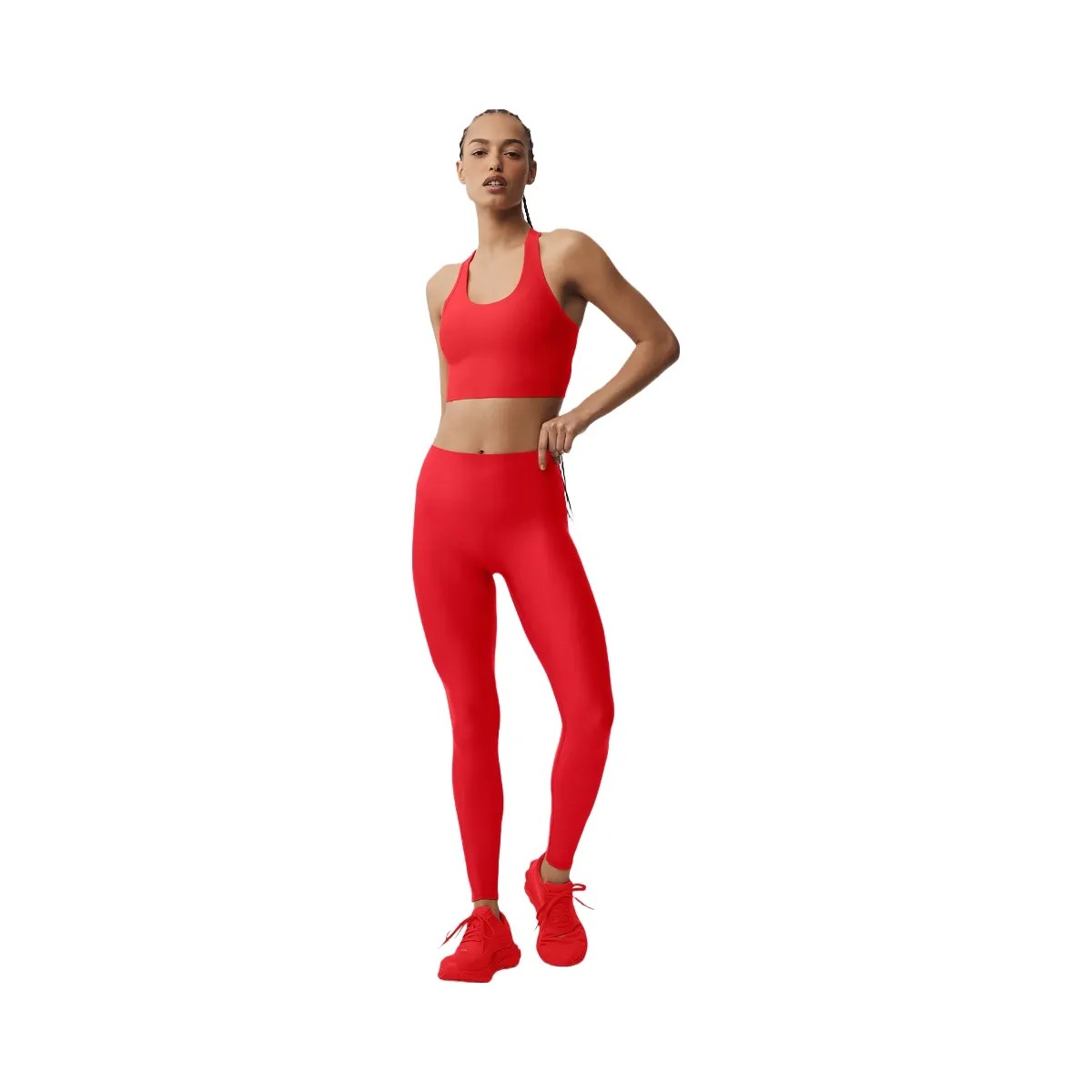 Alo Women's Airlift High-Waist Sleek Legging - Bright Red - HypeFly India View 4