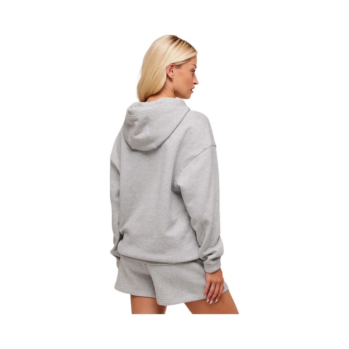 Gymshark Rest Day Sweats 2.0 Oversized Hoodie - Light Grey Core Marl - HypeFly India View 2
