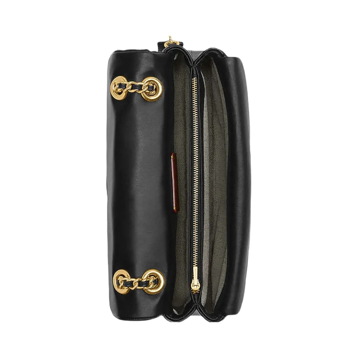 Coach Tabby Shoulder Bag 26 With Pillow Quilting Nappa Leather-Brass-Black - HypeFly India View 2