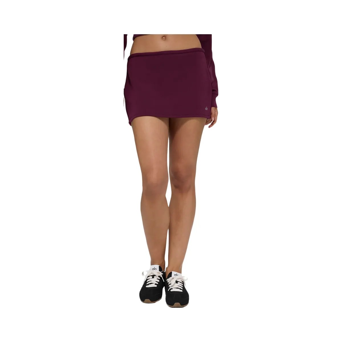 Alo Women's Track Star Mini Skirt - Burgundy - HypeFly India View 1