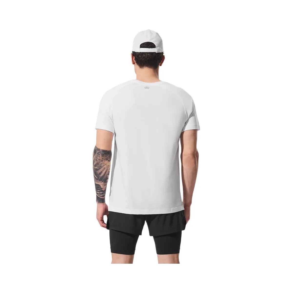 Alo Men's Triumph Raglan Tee - White - HypeFly India View 4