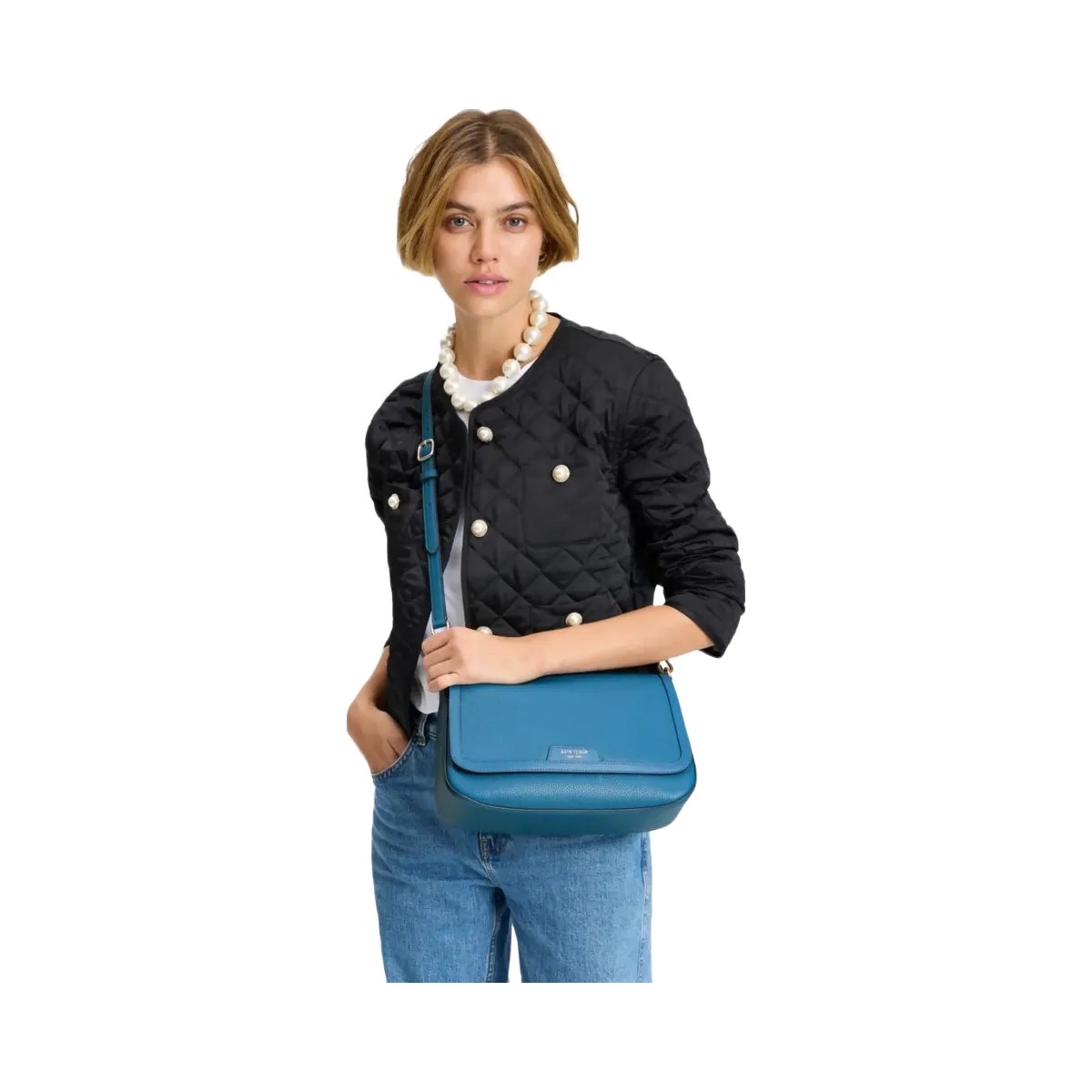 Kate Spade Hudson Convertible Flap Shoulder Bag Back To School Blues - HypeFly India View 3
