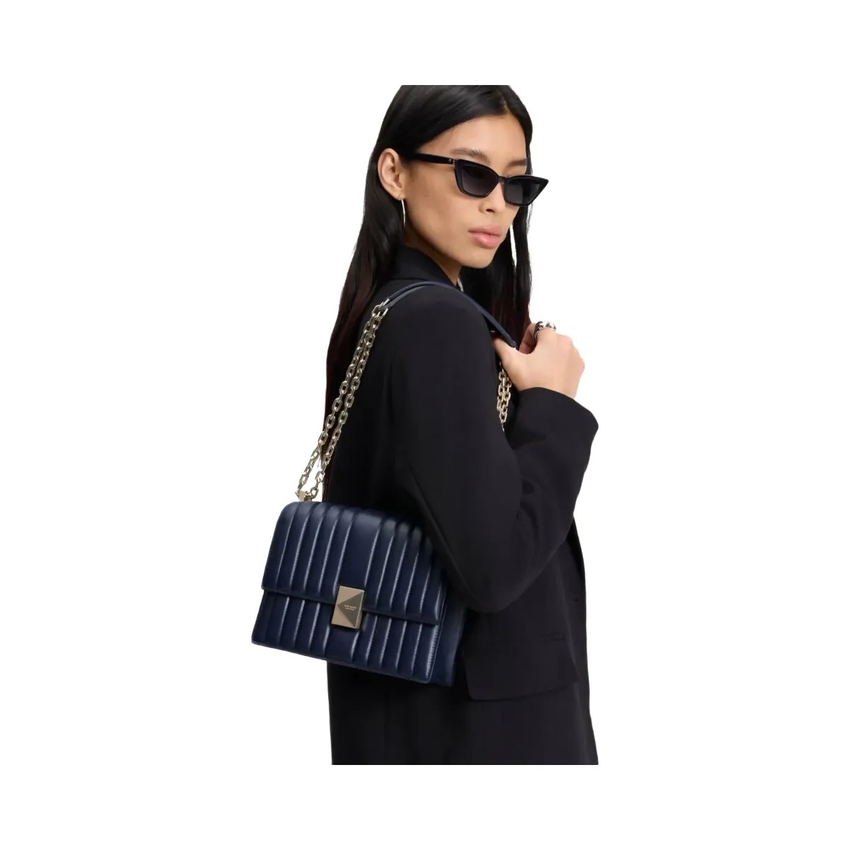 Kate Spade Deco Quilted Chain Shoulder Bag Parisian Navy - HypeFly India View 4