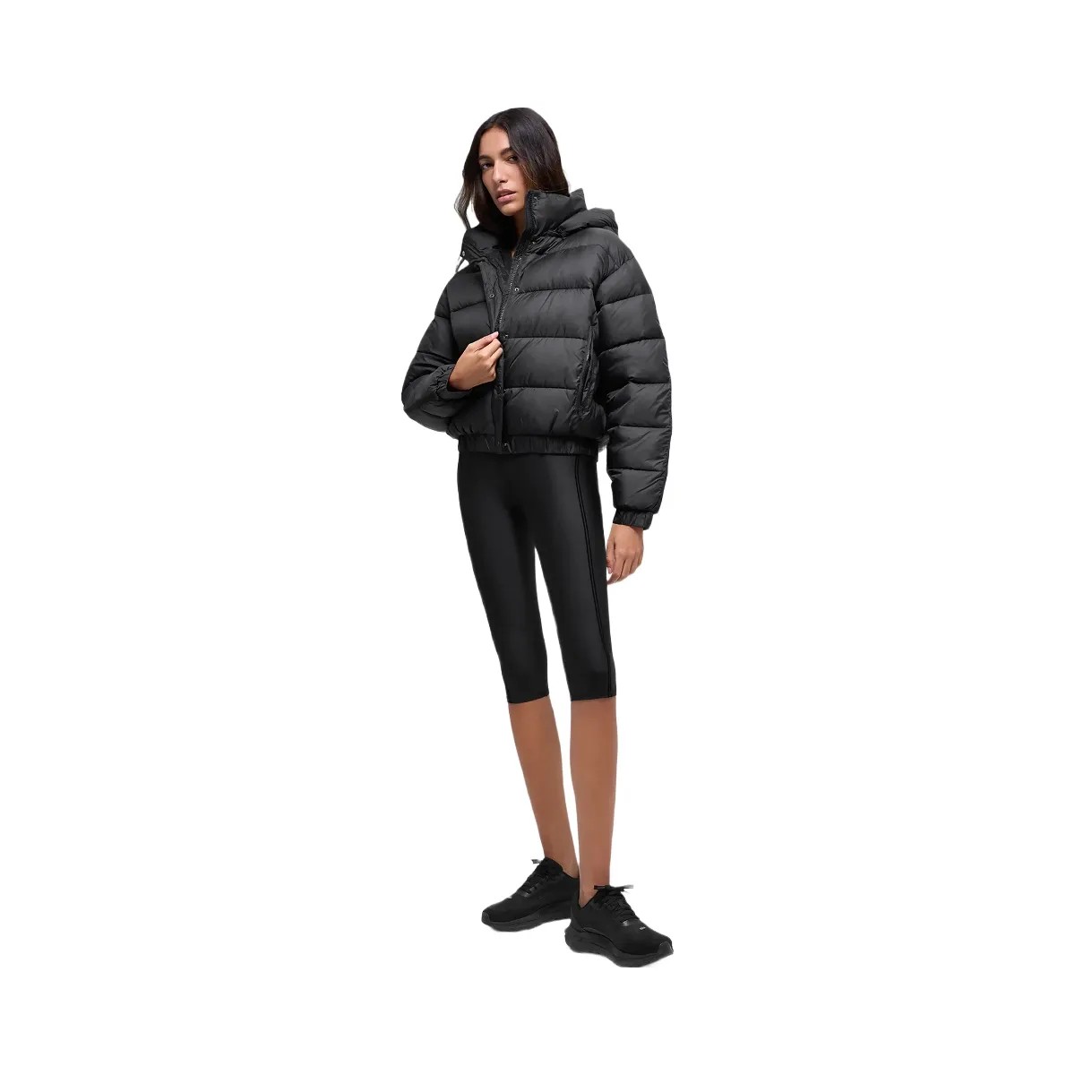 Alo Women's Aspen Love Puffer Jacket - Black - HypeFly India View 4