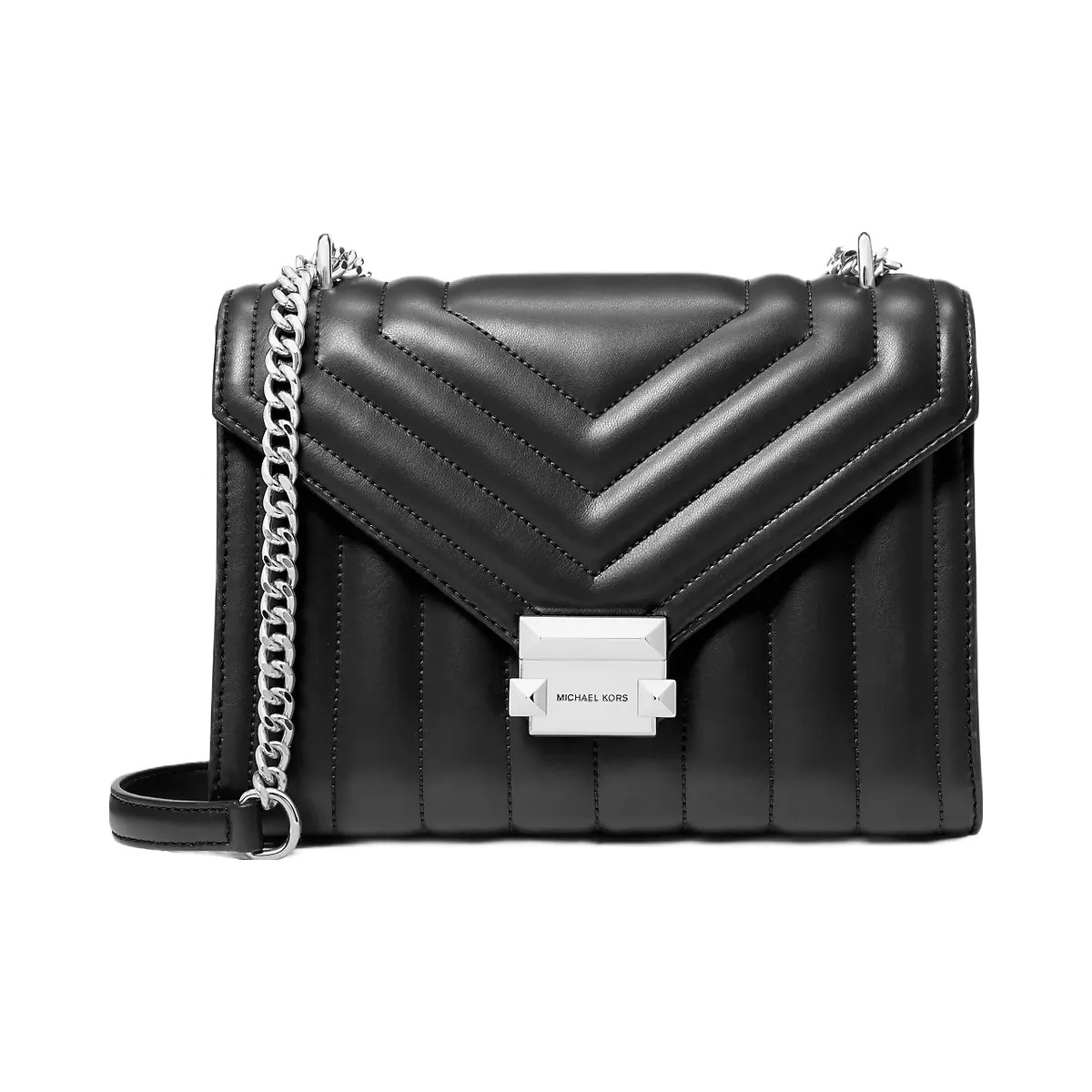 Michael Kors Whitney Medium Quilted Shoulder Bag Black - HypeFly India View 1