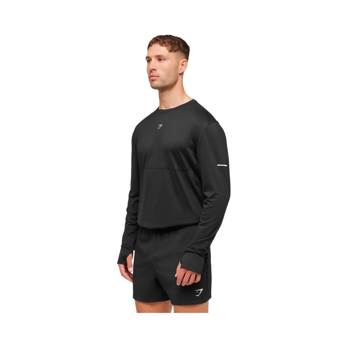 Gymshark Running Long Sleeve T-Shirt - Black - HypeFly India View 2