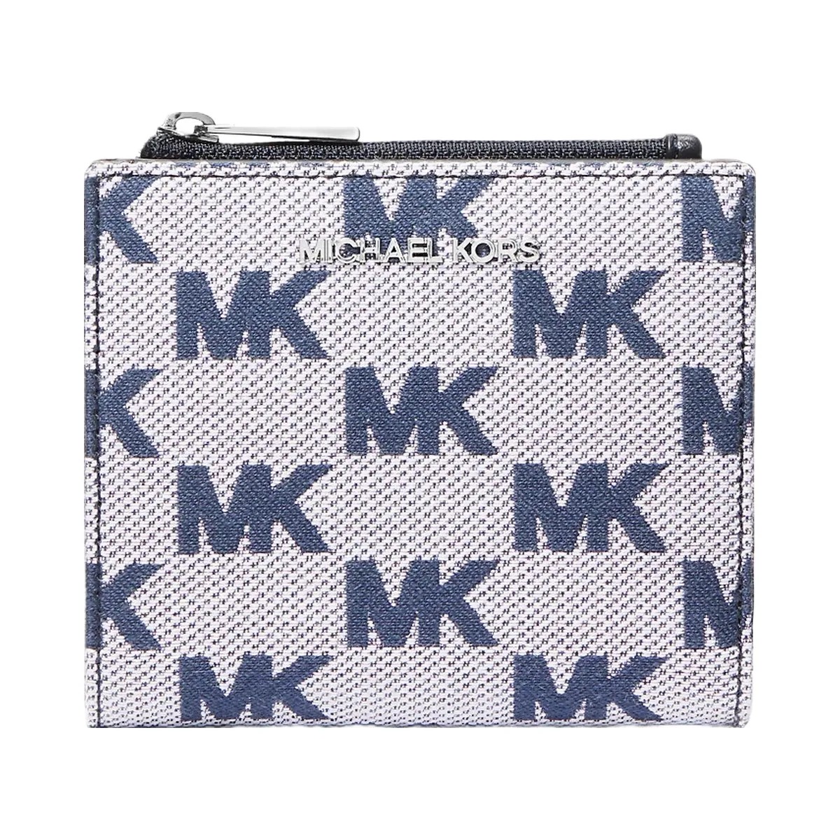 Michael Kors Cooper Logo Jacquard Wallet Navy - HypeFly India View 1