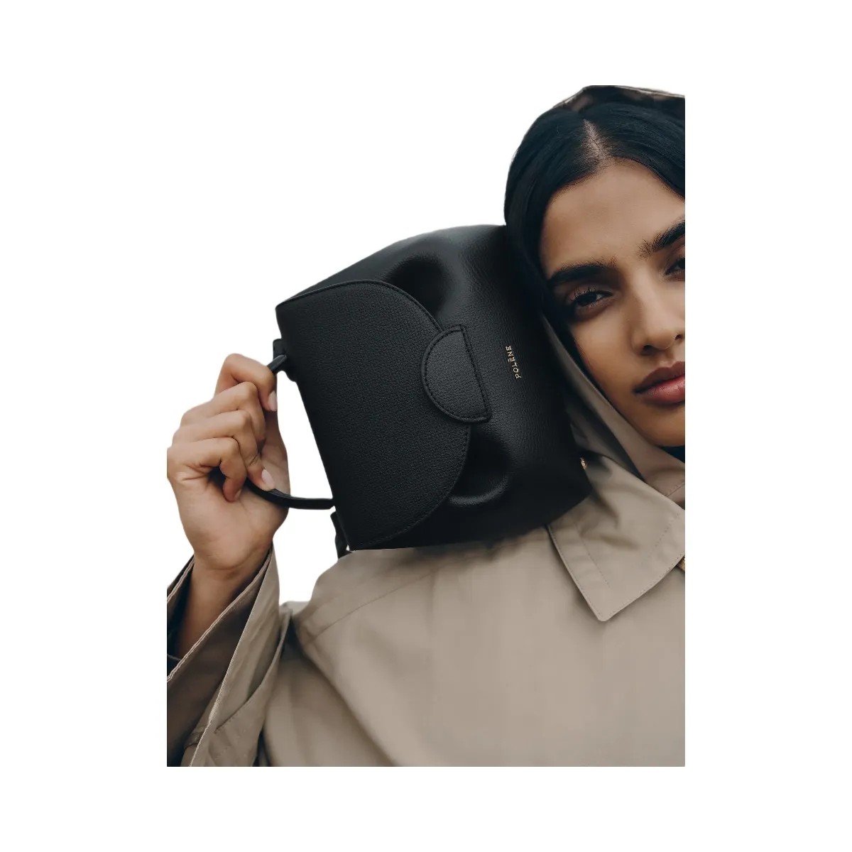 Polene Numero Un Nano Textured Black - HypeFly India View 8