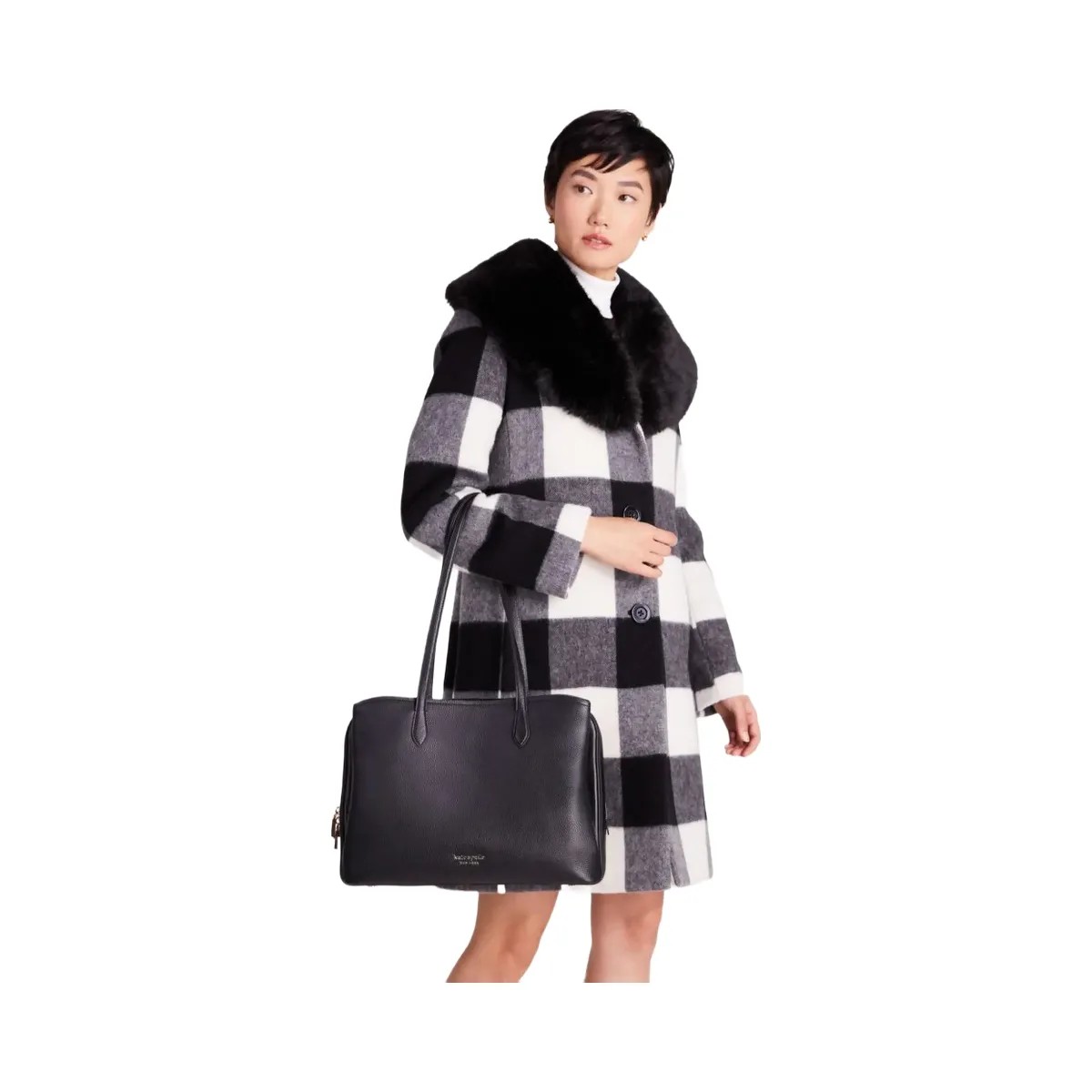 Kate Spade Hudson Large Work Tote Black - HypeFly India View 2
