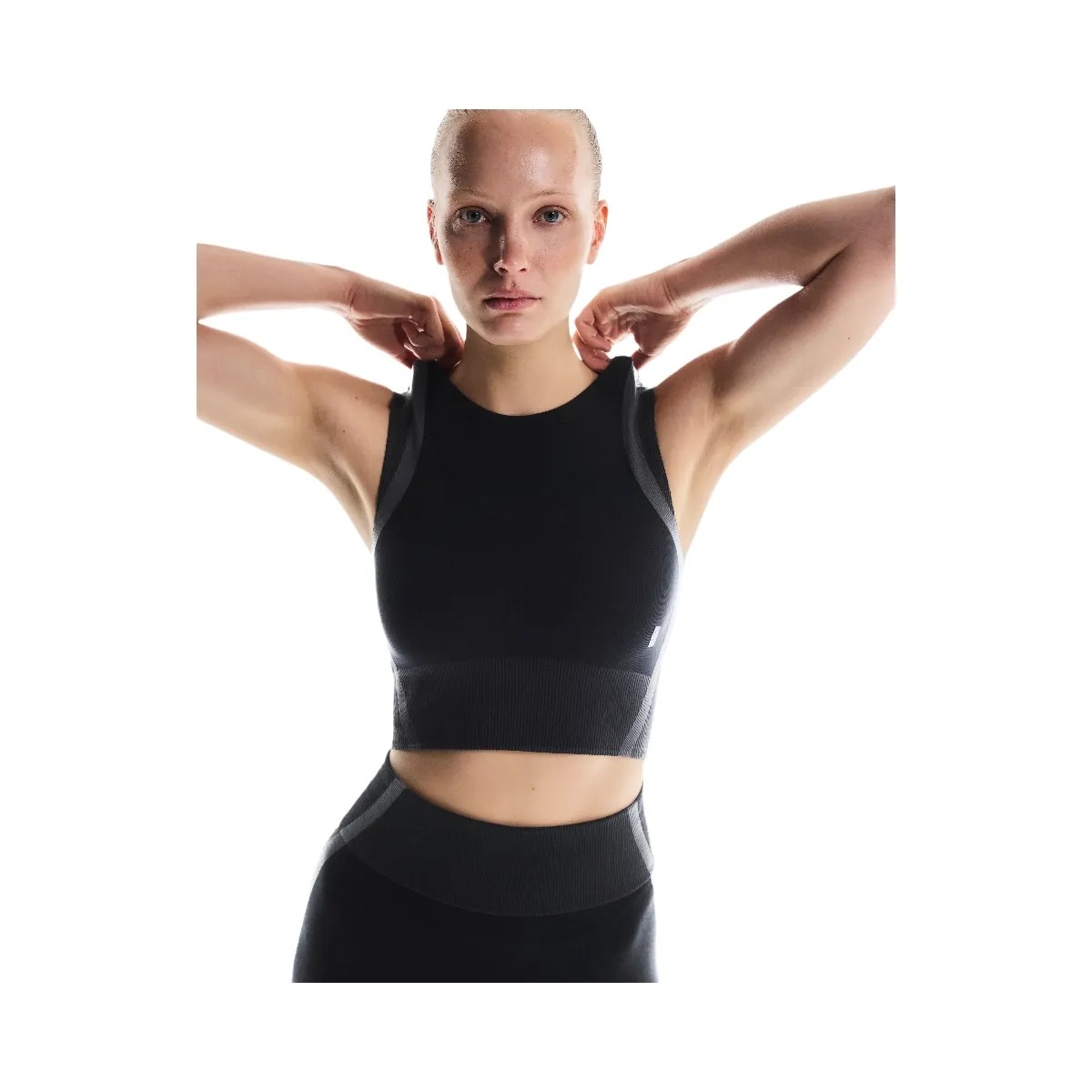 On Studio Knit Crop Black | Eclipse - HypeFly India View 2