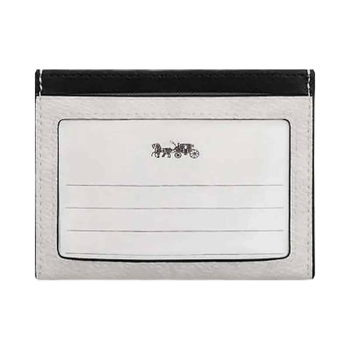 Coach Slim Id Card Case In Signature Canvas Signature Canvas-Chalk & Black - HypeFly India View 1