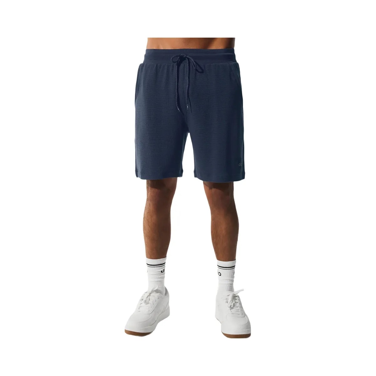 Alo Men's 7" Micro Waffle Fast Break Short - Navy - HypeFly India View 2